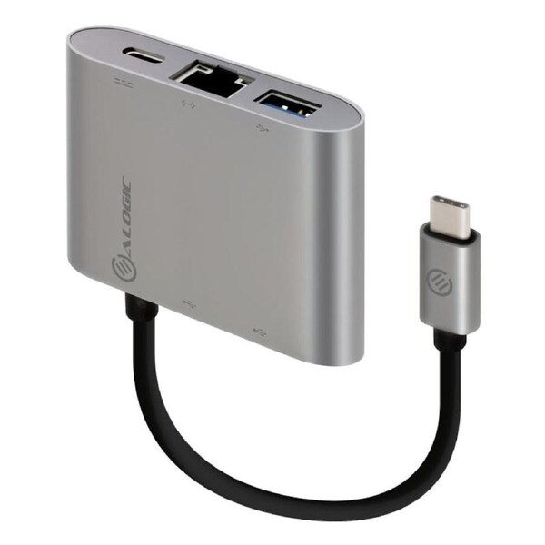 Alogic USB-C MultiPort Adapter with Gigabit Ethernet/ 3 x USB 3.0/USB-C with PD [VPLUCGE3ACH-SGR]