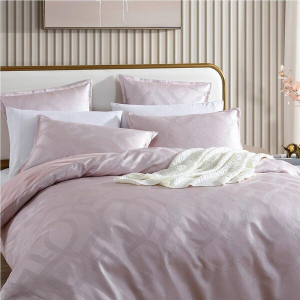Platinum Collection Seville Blush Duvet Doona Quilt Cover Set - King Bed