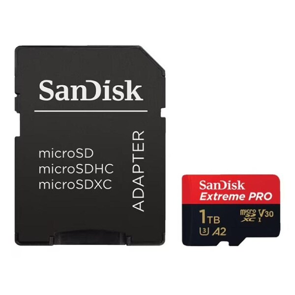 SanDisk Extreme Pro 1TB 160MB/s Micro SDXC Memory Card with Adapter V30 U3 C10