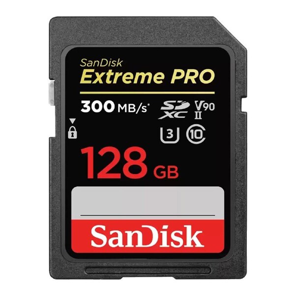 SanDisk Extreme Pro 128GB 300MB/s SD Memory Card V90 U3 C10 UHS-II