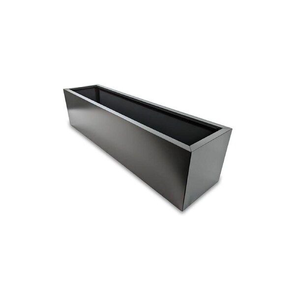 Greenlife Metal Designer Planter Box with Base 1200L x 300W x 300H Charcoal