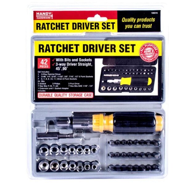 41 Pcs Socket Ratchet Wrench Tool Kit Set External Ratchet Driver Set In Case