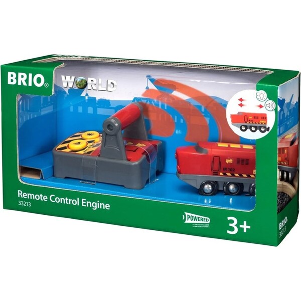 2pc Brio World 2 Channel RC Remote Control Wooden Railway Train Engine Toy 3+