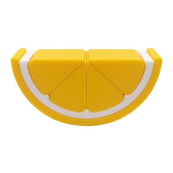 Playground BPA Free Silicone Baby Early Development Lemon Puzzle 11.5cm 10m+