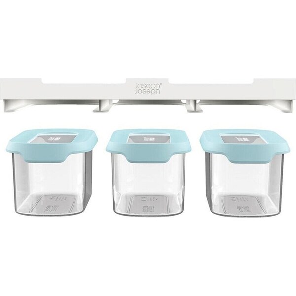 Joseph Joseph CupboardStore 3 x 900ml Food Storage Container Set Light Opal 81111