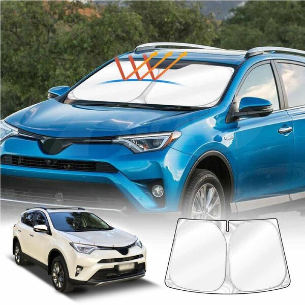 WindScreen Sun Shade for Toyota Rav4 Rav 4 2013-2018 Blocks UV Rays Foldable Custom Wind Screen Sun Visor Protector