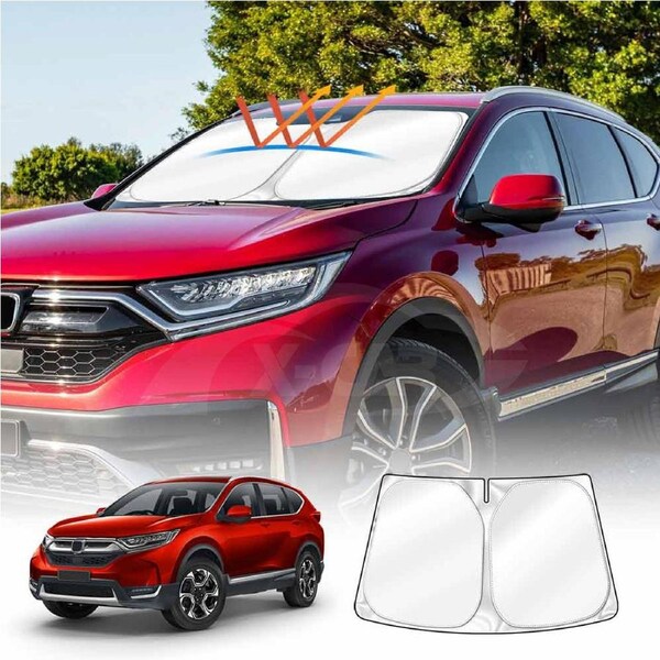 WindScreen Sun Shade for Honda CR-V CRV 2017-2023 Blocks UV Rays Foldable Custom Wind Screen Sun Visor Protector