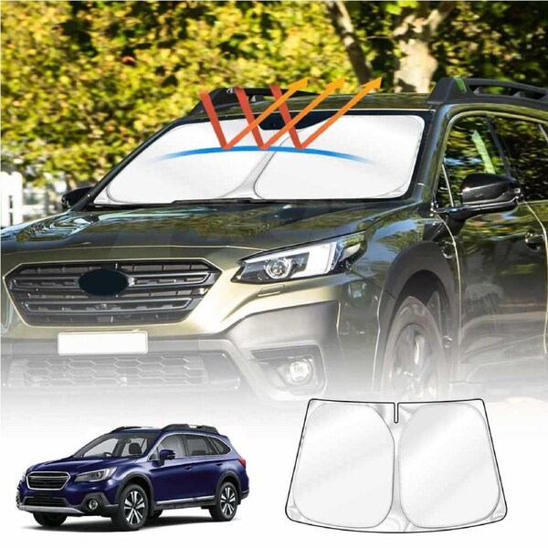 WindScreen Sun Shade for Subaru Outback 2015-2025 Blocks UV Rays Foldable Custom Wind Screen Sun Visor Protector