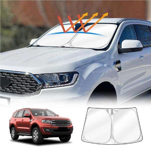 WindScreen Sun Shade for Ford Everest 2015-2022 Blocks UV Rays Foldable Custom Wind Screen Sun Visor Protector