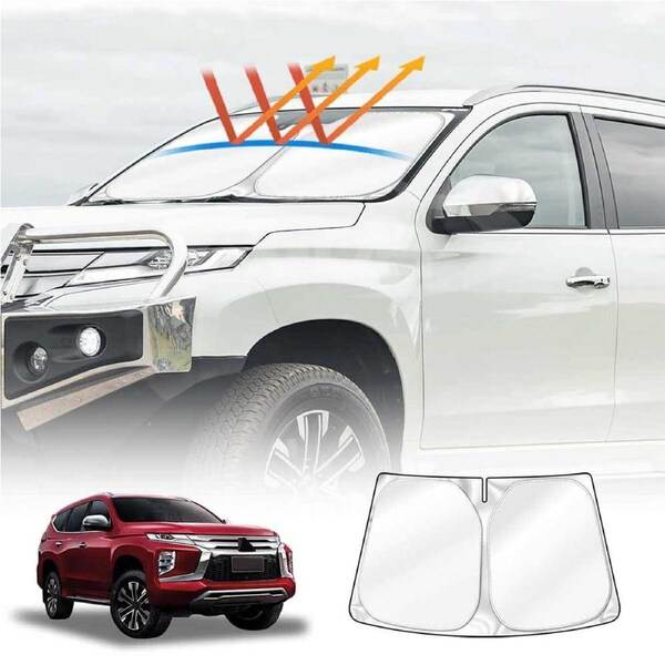 WindScreen Sun Shade for Mitsubishi Pajero Sport 2016-2025 Blocks UV Rays Foldable Custom Wind Screen Sun Visor Protector