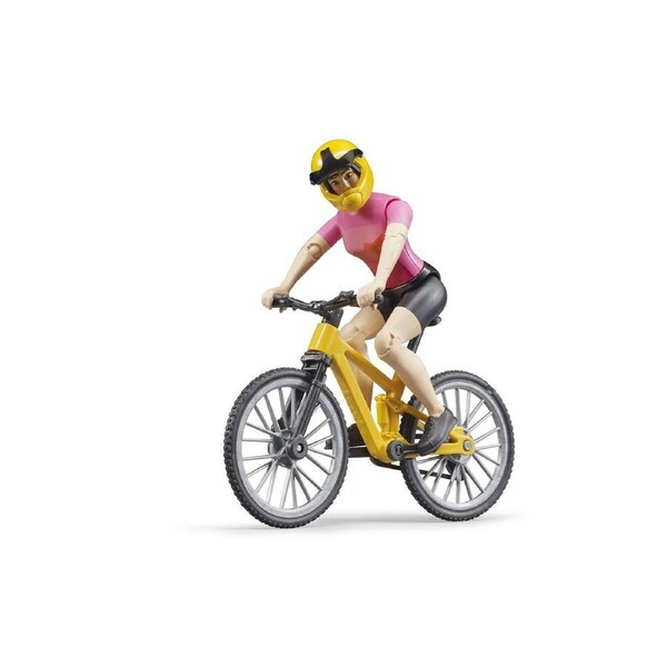 Bruder - Bworld Mountain Bike With Female Cyclist - Bruder Bworld