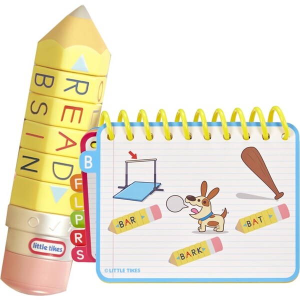 Little Tikes 100 Words Spell & Spin Pencil/Notebook Kids Educational Toy 3y+