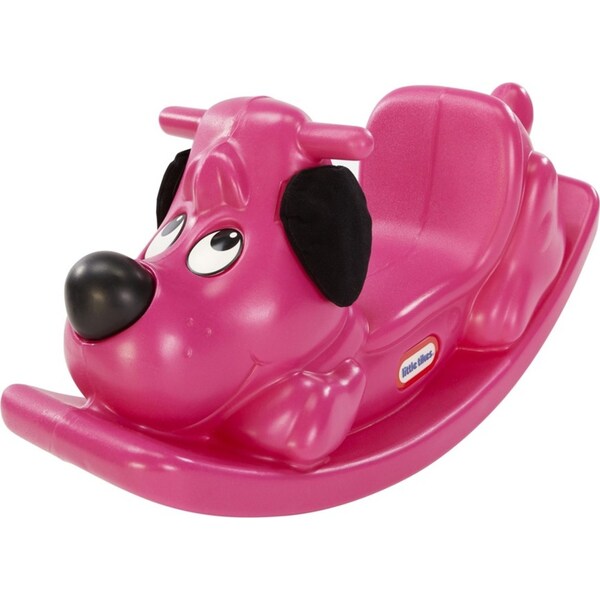 Little Tikes Compact Kids Rockin' Puppy Chair Ride On Rocker Toy Magenta 1-3y