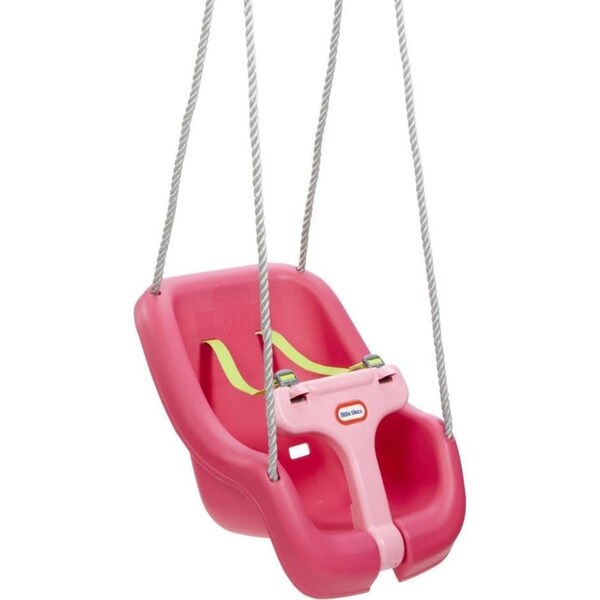 Little Tikes 2-in-1 Snug n Secure 43cm Outdoor Swing Baby/Kids Toy 9-48m Magenta