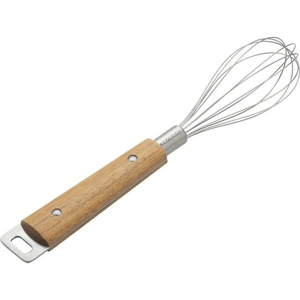 Ecology Provisions Egg Whisk Acacia/Stainless Steel Hand Beater/Mixer Natural