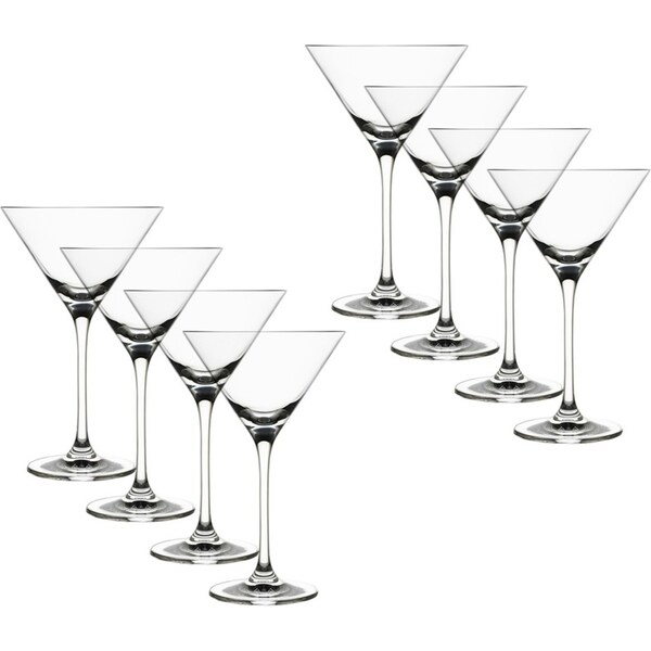 8pc Ecology Classic 210ml Martini Glasses Cocktail/Margarita Drinkware Set Clear