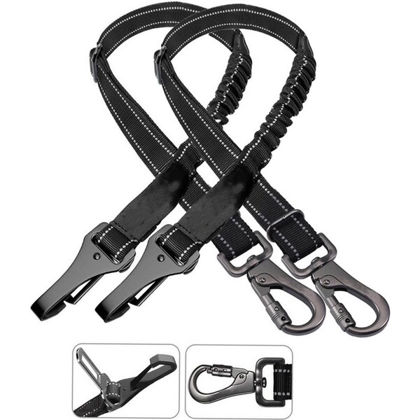 2 Pack 3-in-1Dog Seat Belt Adjustable Pet Dog Cat Car Safety Belt