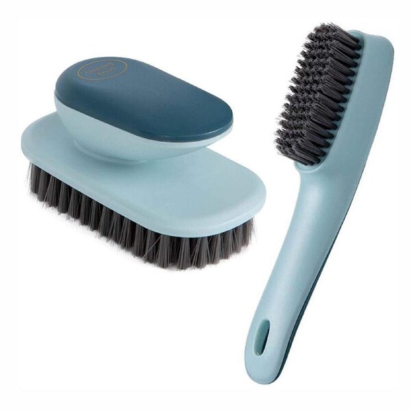 2 Pack Multifunctional soft brush for clothes and shoes cleaning brush-blue