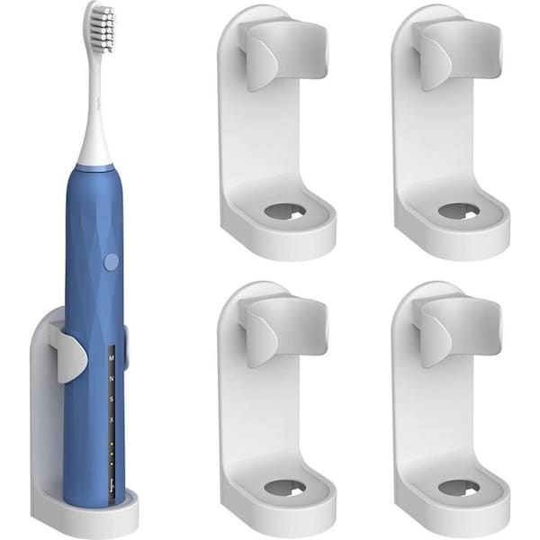 4 pack adhesive wall mounted electric toothbrush holder