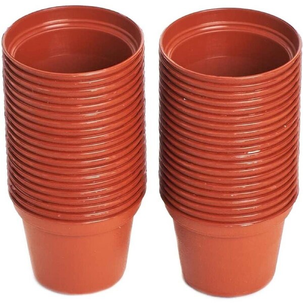 30PCS Plastic Plant Flower Pots Garden Nursery Seedlings Containers Reusable Planters