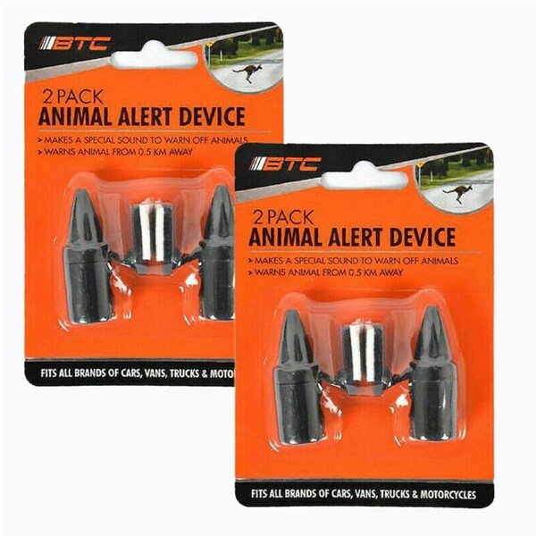 Ozoffer 4pcs Whistles Wildlife Warning Device Animal Sonic Alert Car Safety Accessory