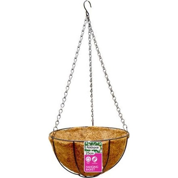 Ozoffer Hanging Baskets Garden Planters Pots with Cocos Liner & Hang Chain