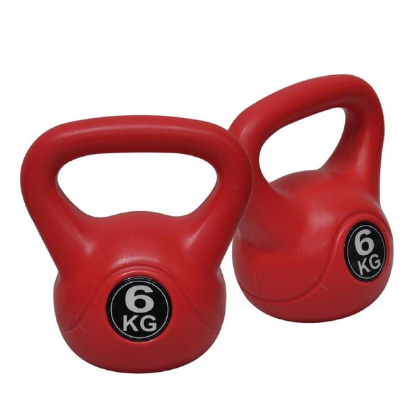 2 x 6kg Kettlebell - Home Gym Kettlebell Weight Fitness Exercise - Red