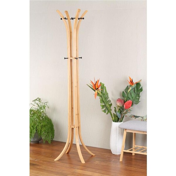 Bamboo Coat Jacket Hat Stand