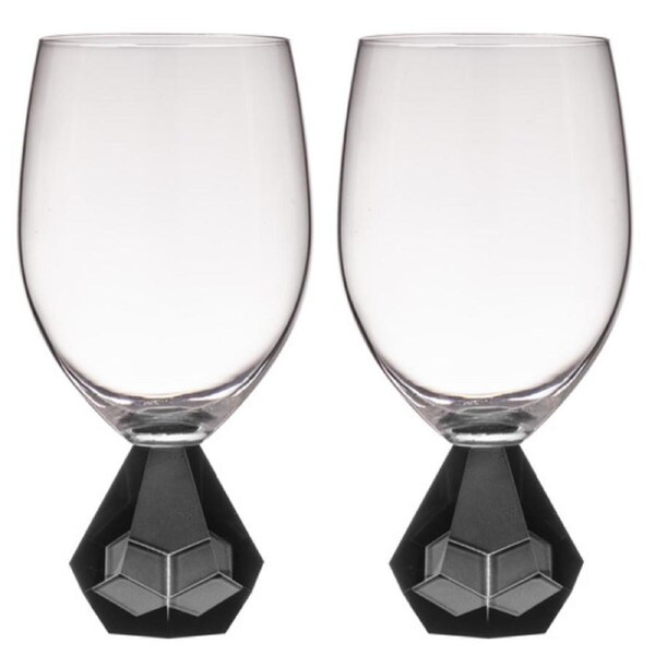 2PK Zhara 350ml Wine Glass Water/Juice Cocktail Drinkware Glassware Cup Onyx