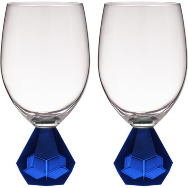 2PK Zhara 350ml Wine Glass Water/Juice Cocktail Drinkware Glassware Cup Sapphire