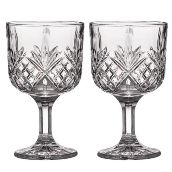 2PK Ophelia Crystal 700ml Gin Glass Cup Water/Juice Drinking Glasses Set Clear