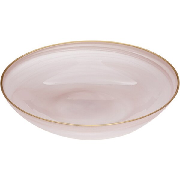 Ismay Round 2.25L Glass Salad Bowl Food Serving Soup/Rice Dish Dinnerware Pink