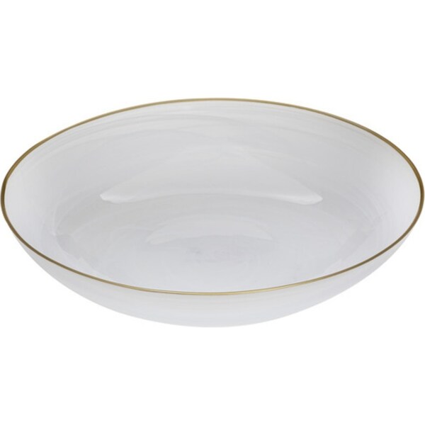 Ismay Round 2.25L Glass Salad Bowl Food Serving Soup/Rice Dish Dinnerware White