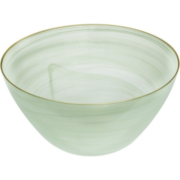 Ismay Round 5L Glass XL Salad Bowl Food Serving Soup/Rice Dish Dinnerware Green