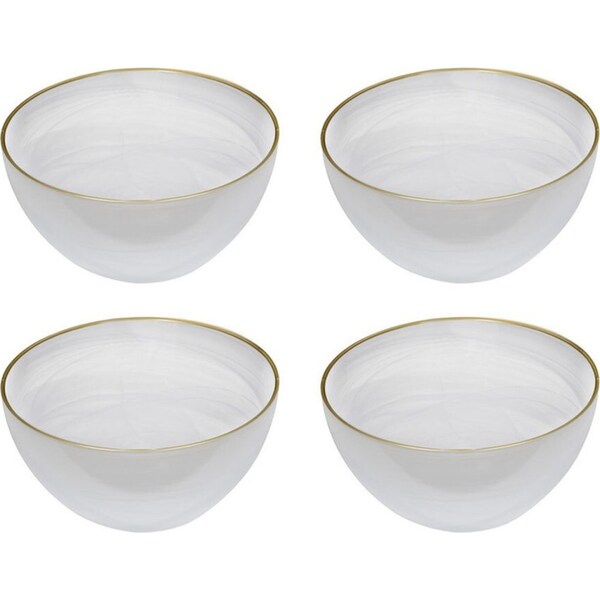 4x Ismay Round 750ml Glass Dish Noodle Bowl Soup/Rice Food Serving Dinnerware WH