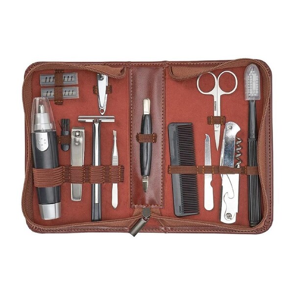 13pc Annabel Trends Travel Gentleman's Nose Hair Trimmer/Clippers Grooming Kit