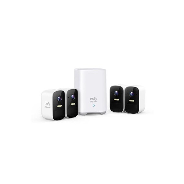 EUFY SECURITY CAM 2C PRO 2K SECURITY KIT 4PACK PLUS HOMEBASE 2 UNIT