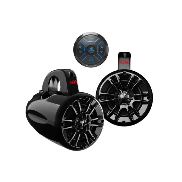 Boss Audio MG150T.4 Marine Receiver & 4" Wake Tower Speakers