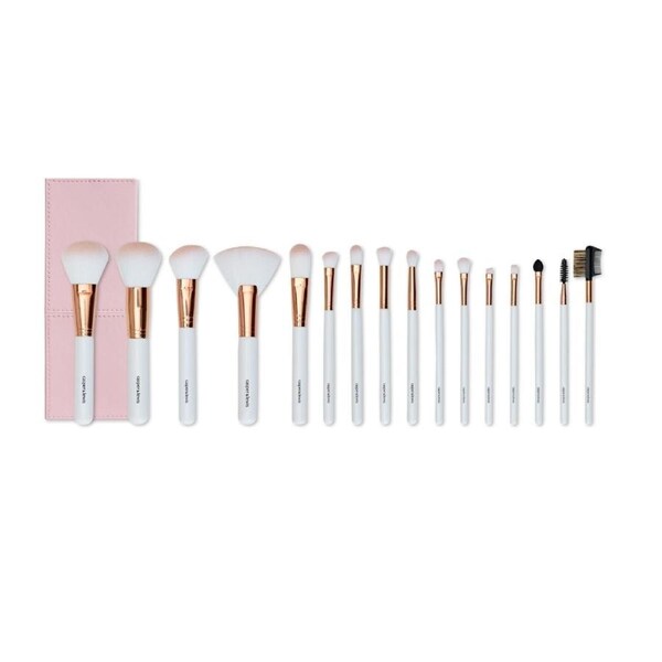 Casper & Lewis Rose Gold 16 Piece Brush Set in Pink Rectangle