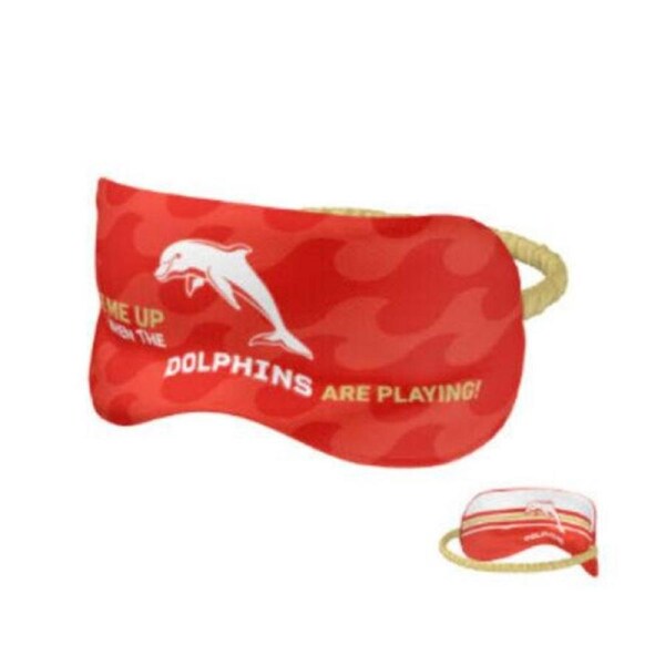 NRL Sleep Mask - Dolphins - Reversible - Washable - One Size