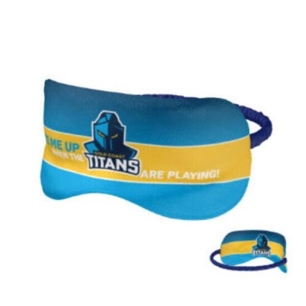 NRL Sleep Mask - Gold Coast Titans - Reversible - Washable - One Size