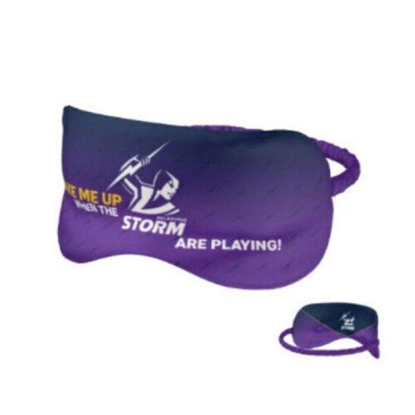 NRL Sleep Mask - Melbourne Storm - Reversible - Washable - One Size