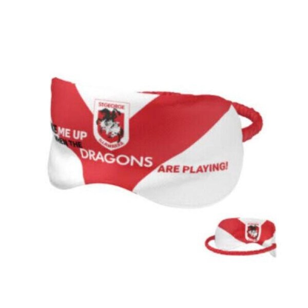 NRL Sleep Mask - St George Illawarra Dragons - Reversible - Washable - One Size