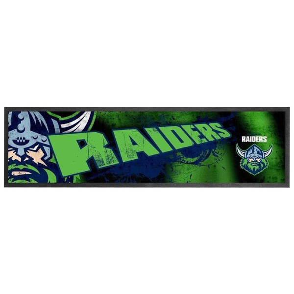 NRL Logo Bar Runner - Canberra Raiders - Bar Mat - 25cm x 90cm