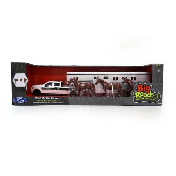 Ford F-350 Pick-Up With Horse Trailer And Horses