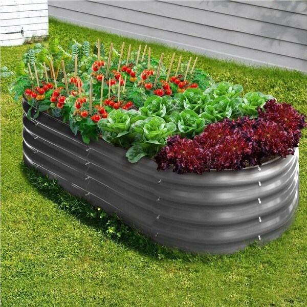 Livsip Garden Bed 160X80X42CM Galvanised Raised Steel Vegetable Planter