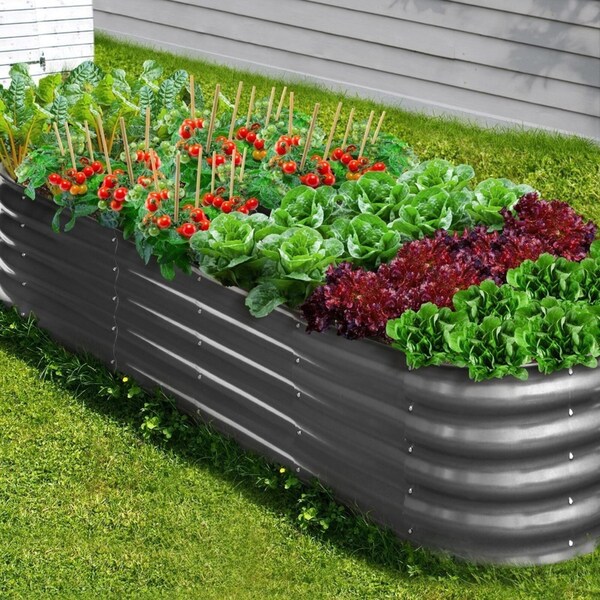 Livsip Garden Bed 240X80X42CM Galvanised Raised Steel Vegetable Planter