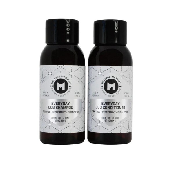 2pc Melanie Newman Everyday Pet Dog Washing/Grooming Shampoo/Conditioner 50ml