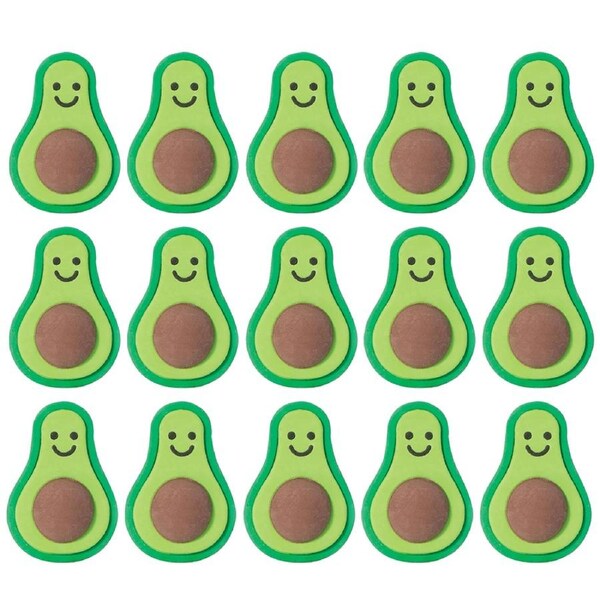 15pc Is Gift Erase It! Kids Avocado Shaped Pencil Eraser/Rubber Stationery 5+