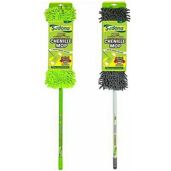 Ozoffer Swivel Mop Microfibre Adjustable Handle Wet Or Dry Use Practical Lightweight